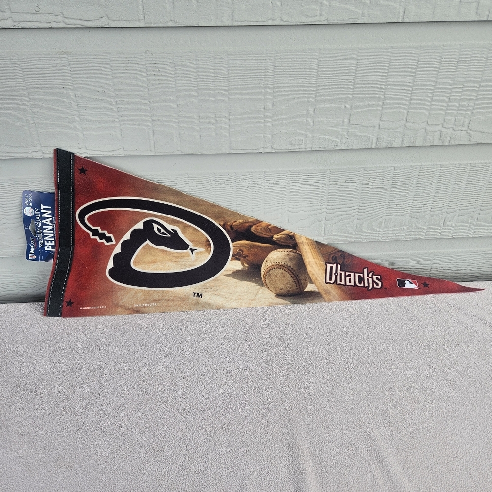 Arizona Diamondback MLB Logo Pennant Baseball Horizontal Wincraft 2012 Felt